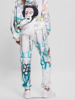 GUESS נשים ספורטאים של אמנות רחוב F8RV2181 לבוש הדפס אמנות רחוב