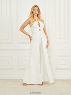 GUESS נשים סרבל עטוף של פרידה F8RV439 לבוש פנינה חיוורת