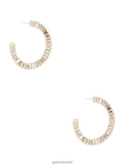 GUESS נשים עגילי בגט חישוק F8RV3885 אבזר זהב