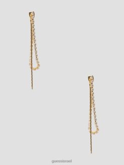 GUESS נשים עגילים ליניאריים נשלפים F8RV3853 אבזר זהב