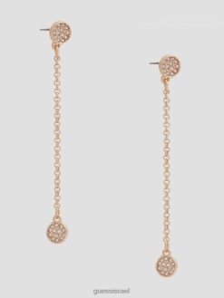 GUESS נשים עגילים ליניאריים עדינים F8RV3900 אבזר זהב