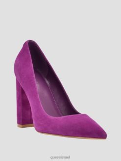 GUESS נשים עקבי עור abagail F8RV3436 הַנעָלָה ורוד כהה
