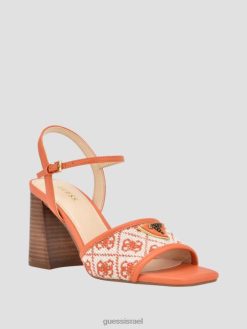 GUESS נשים עקבים בלוק גלון פתוח F8RV3383 הַנעָלָה תפוז