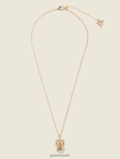 GUESS נשים צוואר תליון אריה F8RV3875 אבזר זהב