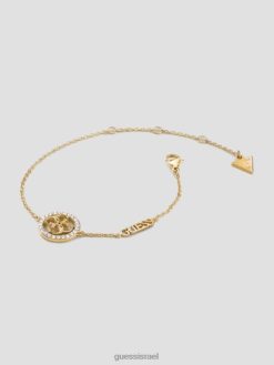 GUESS נשים צמיד מטבעות cz quattro g F8RV3854 אבזר זהב