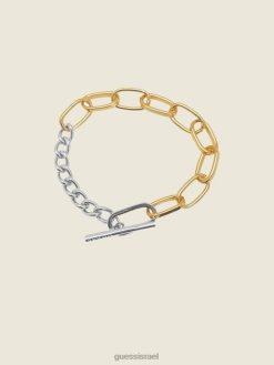 GUESS נשים צמיד שרשרת מעורב רב גוונים F8RV3917 אבזר רב ירוק ורוד לבן