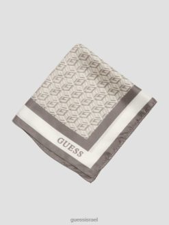 GUESS נשים צעיף משי קוביית g F8RV3778 אבזר פְּלָדָה