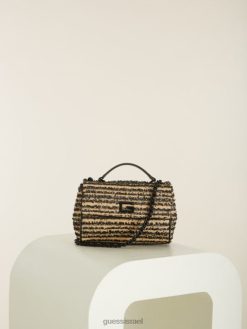 GUESS נשים קימי קרוסבודי קטן להמרה F8RV2899 תיקים הדפס פרחוני שחור