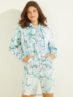 GUESS נשים קפוצ'ון קולין F8RV2528 לבוש modern python emerald com