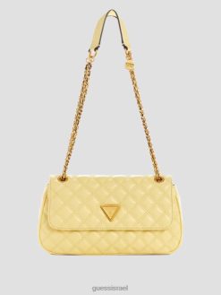 GUESS נשים קרוס גוף להמרה מרופדת בקפידה F8RV2766 תיקים צהוב