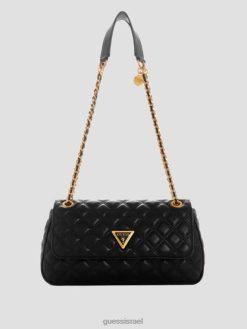 GUESS נשים קרוס גוף להמרה מרופדת בקפידה F8RV2872 תיקים הדפס פרחוני שחור