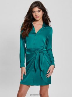 GUESS נשים שמלת אקו עלייה F8RV315 לבוש אגם קאפרי