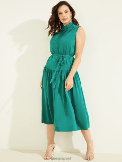 GUESS נשים שמלת בריזה F8RV897 לבוש צהבהב סגול