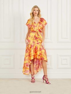 GUESS נשים שמלת מידי של אימאיה F8RV529 לבוש הדפס עדן