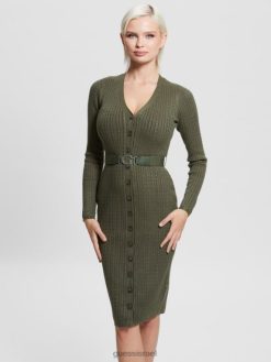 GUESS נשים שמלת קרדיגן לנה אקולוגית F8RV827 לבוש יער מפחיד