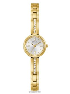 GUESS נשים שעון אנלוגי קריסטל סופיה F8RV3542 אבזר זהב
