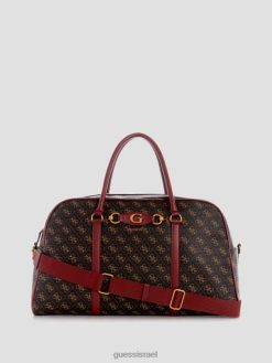 GUESS נשים שקית izzy weekender F8RV3193 תיקים לוגו חום/מרלו