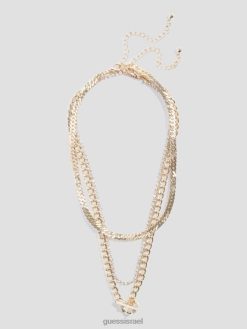GUESS נשים שרשרת חילופי שכבות מרובת גוונים F8RV3833 אבזר זהב