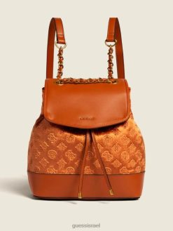 GUESS נשים תיק גב קימי קטיפה F8RV3217 תיקים רוס