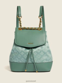 GUESS נשים תיק גב קימי קטיפה F8RV3238 תיקים אקווה