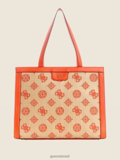 GUESS נשים תיק גדול של קייטי F8RV3122 תיקים טבעי/להבה
