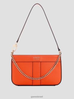 GUESS נשים תיק כתף מיני של קייטי F8RV3056 תיקים תפוז