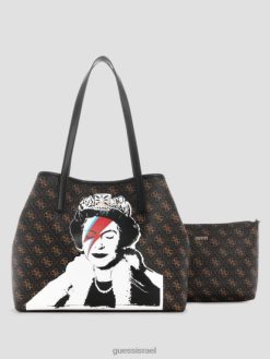 GUESS נשים תיק לוגו queen quattro g F8RV3106 תיקים שטיפת בלו/לה במבה