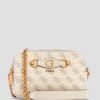 GUESS נשים תיק מצלמה לוגו izzy Jacquard F8RV2903 תיקים לוגו של יונה