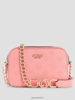 GUESS נשים תיק מצלמה של גלריה F8RV2797 תיקים כביסה כחולה / ללא חת