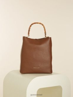 GUESS נשים תיק נווד מעור aida F8RV3089 תיקים חום