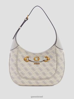 GUESS נשים תיק נווד של izzy quattro g ג'קארד F8RV3053 תיקים לוגו של יונה