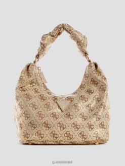 GUESS נשים תיק נווד של velina quattro g F8RV3012 תיקים כביסה כחולה/קרחונית