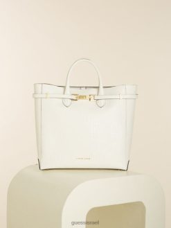 GUESS נשים תיק עור כריסטינה קרוק F8RV3082 תיקים שֶׁנהָב