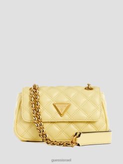 GUESS נשים giully mini crossbody עם גג נפתח F8RV2767 תיקים צהוב