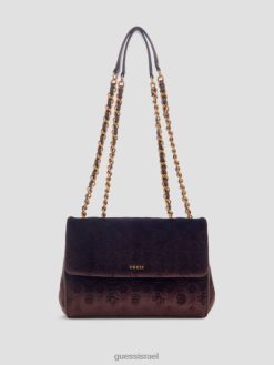 GUESS נשים inia velvet crossbody להמרה F8RV2915 תיקים דל rey שטיפה שחורה