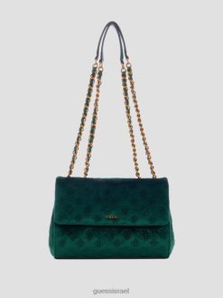 GUESS נשים inia velvet crossbody להמרה F8RV2938 תיקים ירוק