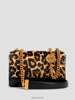 GUESS נשים iseline zebra mini crossbody F8RV2806 תיקים נָמֵר
