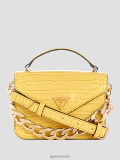 GUESS נשים Retour מיני ידית עליונה Crossbody F8RV2847 תיקים צהוב
