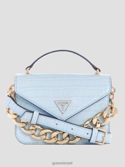 GUESS נשים Retour מיני ידית עליונה Crossbody F8RV2861 תיקים כחול פודרה