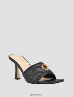 GUESS נשים yana g לוגו פרדות עם עקבים F8RV3426 הַנעָלָה שָׁחוֹר